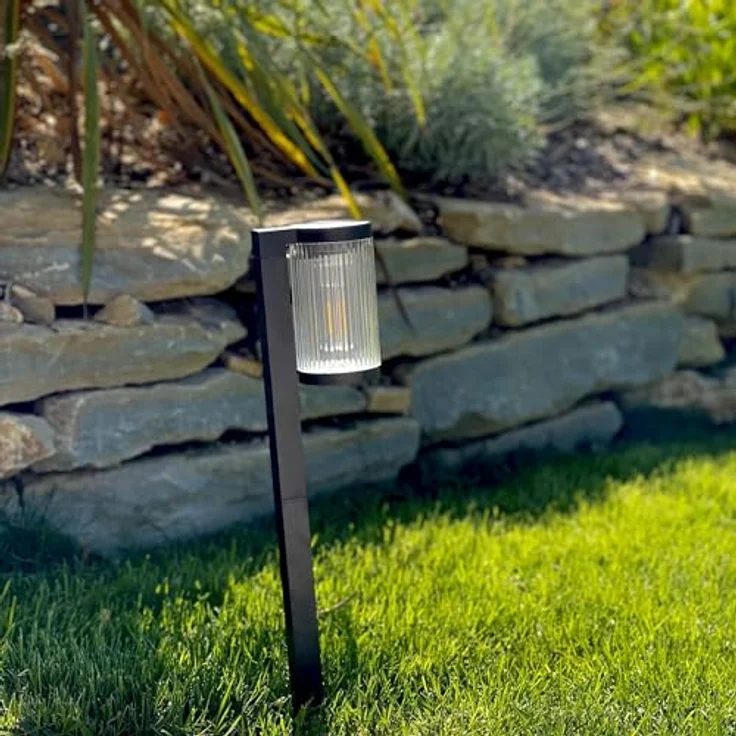 Lumisky BEAMLIT-Solarleuchten, 2er Set, LED, warmweiß, 58 cm hoch, IP65 strahlwassergeschützt, 12 Stunden Betriebsdauer – Bild 3