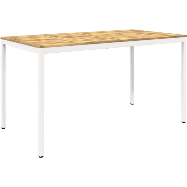vidaXL Gartenbar-Tisch NAARDEN Weiß 196 x 100,5 x 105 cm 3394429 – Bild 2