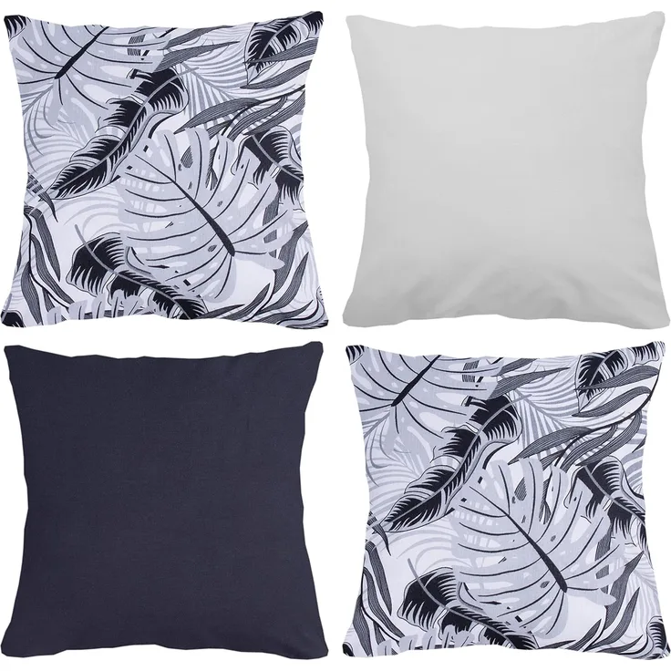 Amilian Dekokissen 4er Set - Dekokissen mit Füllung - 40x40 cm oder 50x50 cm - Kissen, Wunderschöne Muster