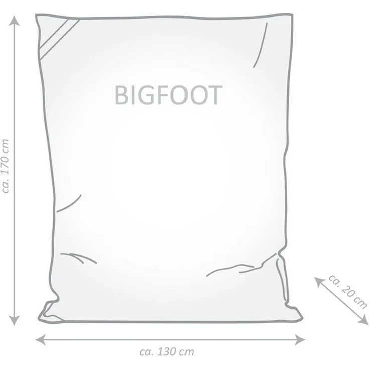 Sitting Point Sitzsack Scuba Big Foot 130x170cm Altrose – Bild 2