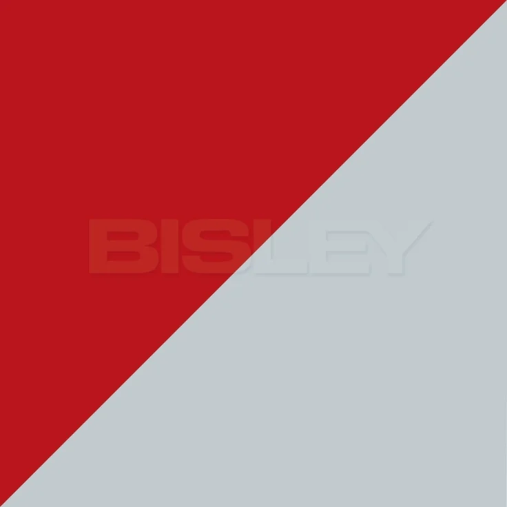 Bisley 'Universal' Flügeltürenschrank, Kardinalrot / Lichtgrau, 100 x 40 x 91,4 cm, 1 verzinkter Fachboden – Bild 4