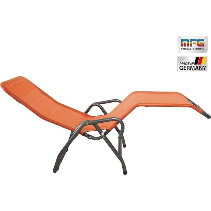 MFG 'Pool 3' Bäderliege klappbar, Textilbezug terrakotta, 190 x 55 cm – Bild 4