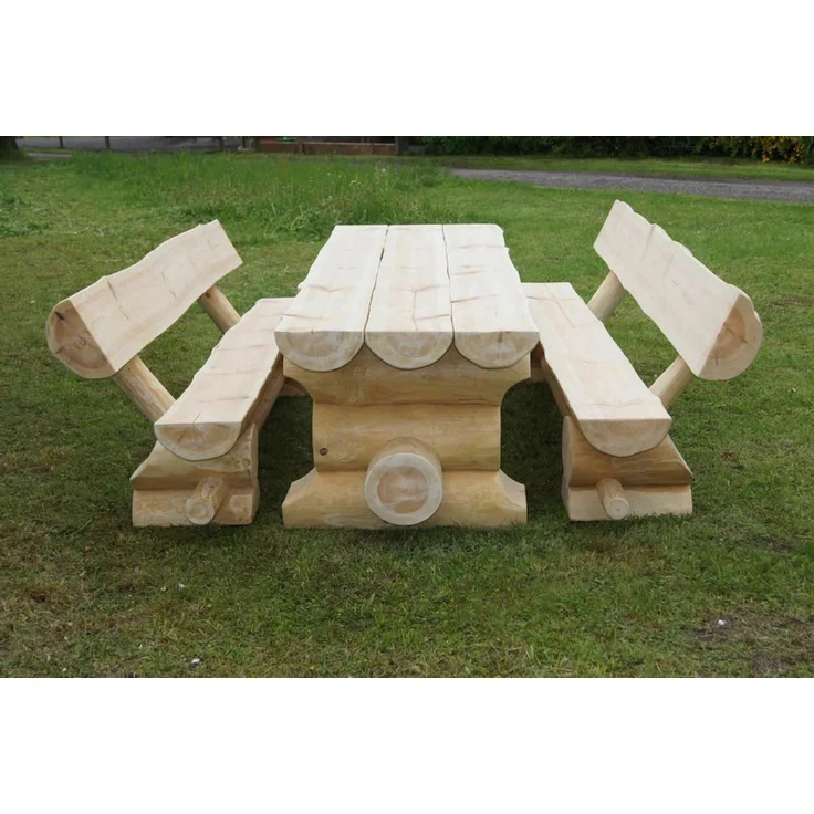 Luxus Premium Holzgarnitur Holz Massivholz Gartenmöbel Gartengarnitur 8 Pers. – Bild 3