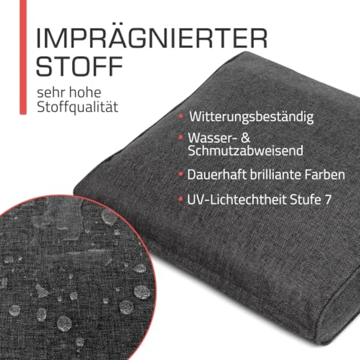 bomoe Outdoor Loungekissen Rückenkissen mit UV-Schutz, waschbar und wasserabweisend, in verschiedenen Farben erhältlich – Bild 3