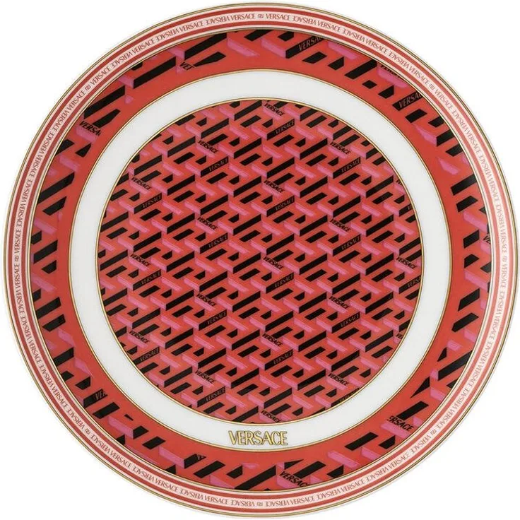 Rosenthal Versace La Greca Signature Red Brotteller 17 cm