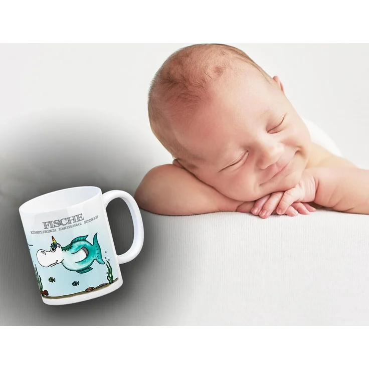 speecheese Tasse Honeycorns Kaffeebecher mit Sternzeichen Fische Motiv Tasse Becher – Bild 3