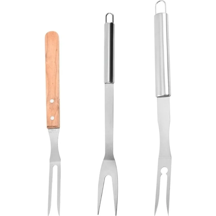 ABC Grillgabel aus Edelstahl, für Geflügel, Braten und Grillgut – Bild 1