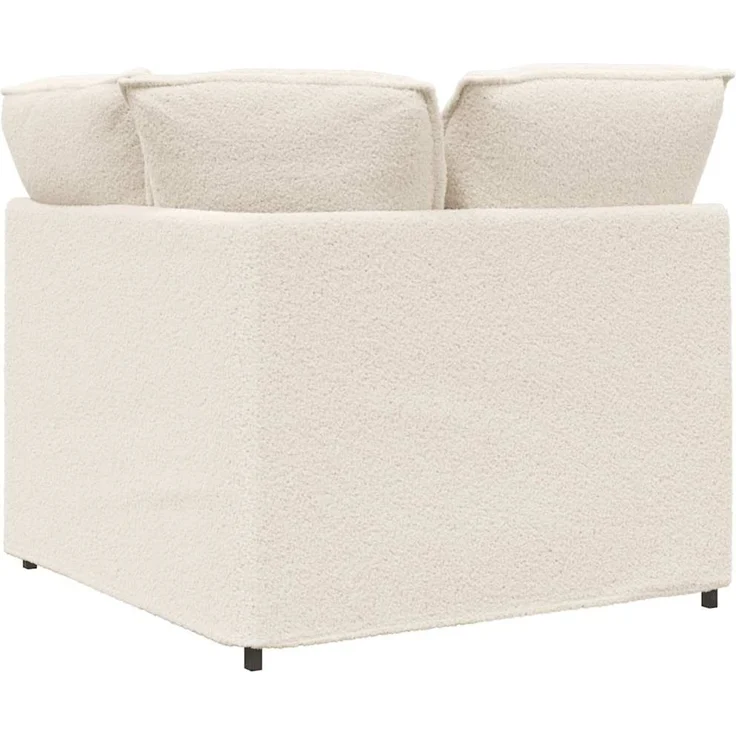 vidaXL Modulares Sofa Eckmodul mit Kissen Creme 100 cm 4104475 – Bild 5