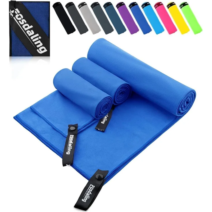 Mikrofaser Handtuch Set Schnelltrocknend Fitness Strand Badetuch