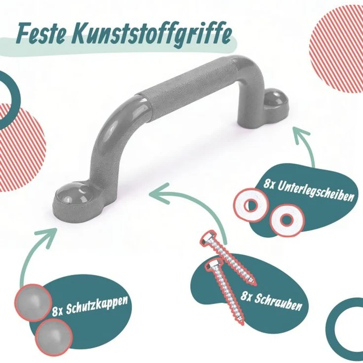 Relaxdays Klettergerüst-Griffe im Set – Bild 3