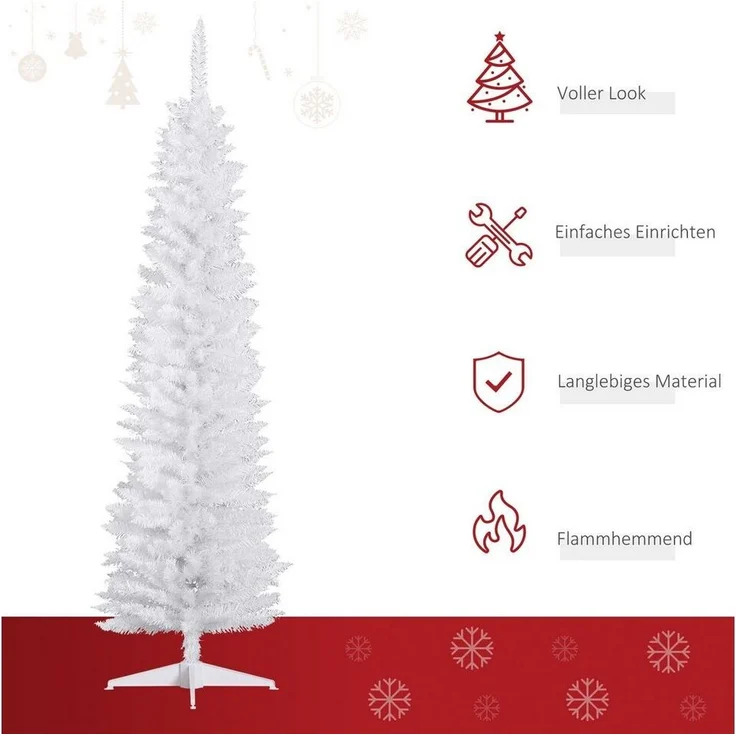 HOMCOM Künstlicher Weihnachtsbaum Weihnachtsbaum, 55x180 cm (BxH) – Bild 3