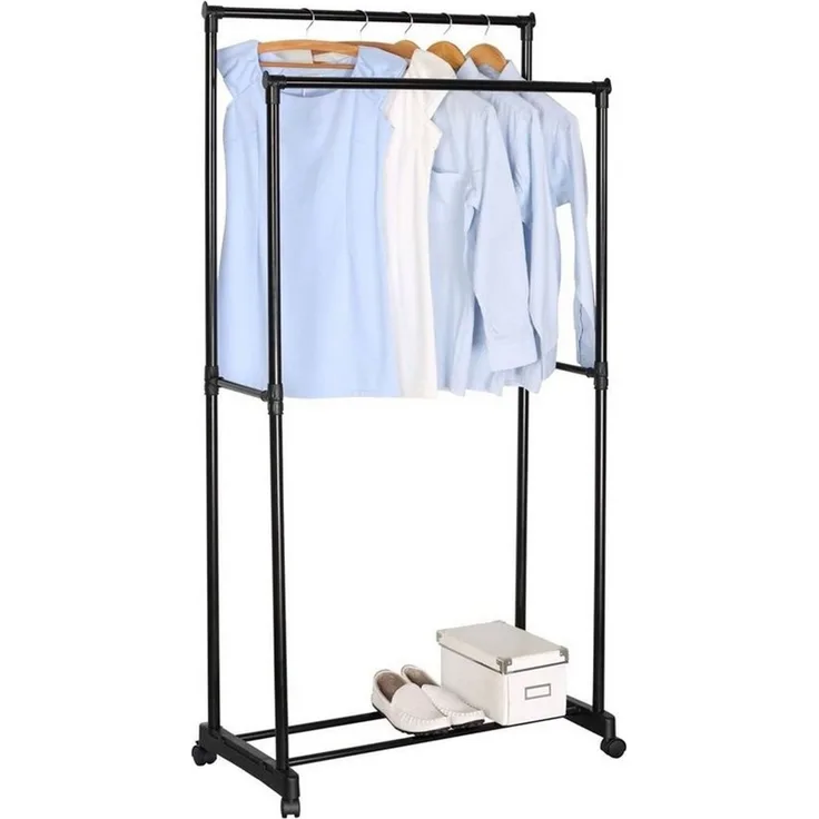 HTI-Living Kleiderständer Garderobenständer mit 2 Kleiderstangen, (Stück, 1 St, 1 Garderobenständer), Kleiderständer