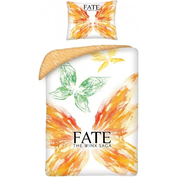 Fate the Winx Saga Bettwäsche Set aus Baumwolle Bettdeckenbezug 140 × 200 cm mit 70 × 90 cm Kissenbezug