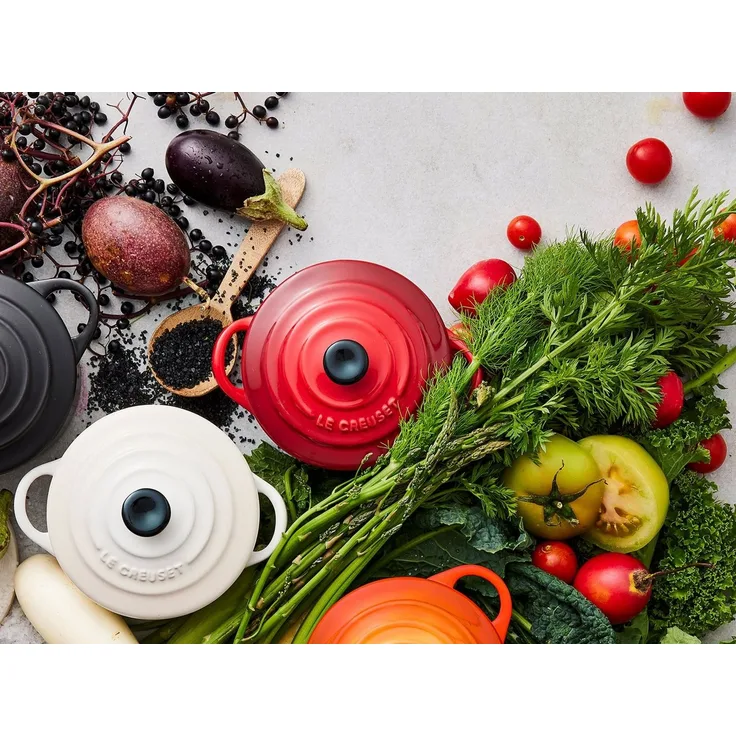 Le Creuset 'Poterie' Mini Cocotte, Steinzeug kirschrot, Ø 10 cm, 0,2 l
