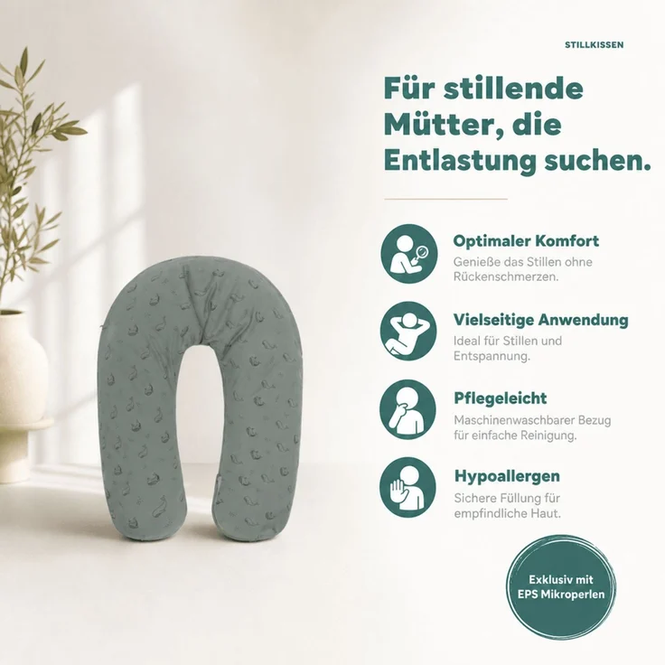 Fillikid Stillkissen Stillkissen EPS Mikroperlen 190 cm Exklusiv – Bild 2