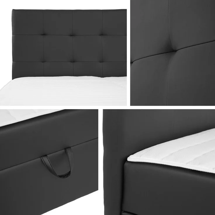 Boxspringbett Gazel Boucle (Farbe: Lambi 12, Größe: 160x200) – Bild 9