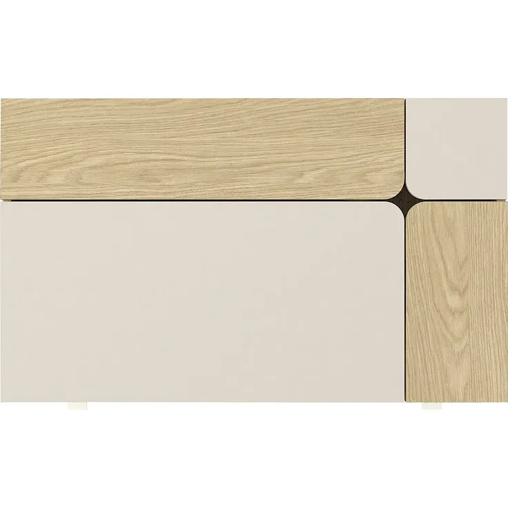 Vente-unique - LYNATO Büromöbel Holz, Platte BeigeBeige - B 21,8 cm x H 60 cm x L 100 cm – Bild 4