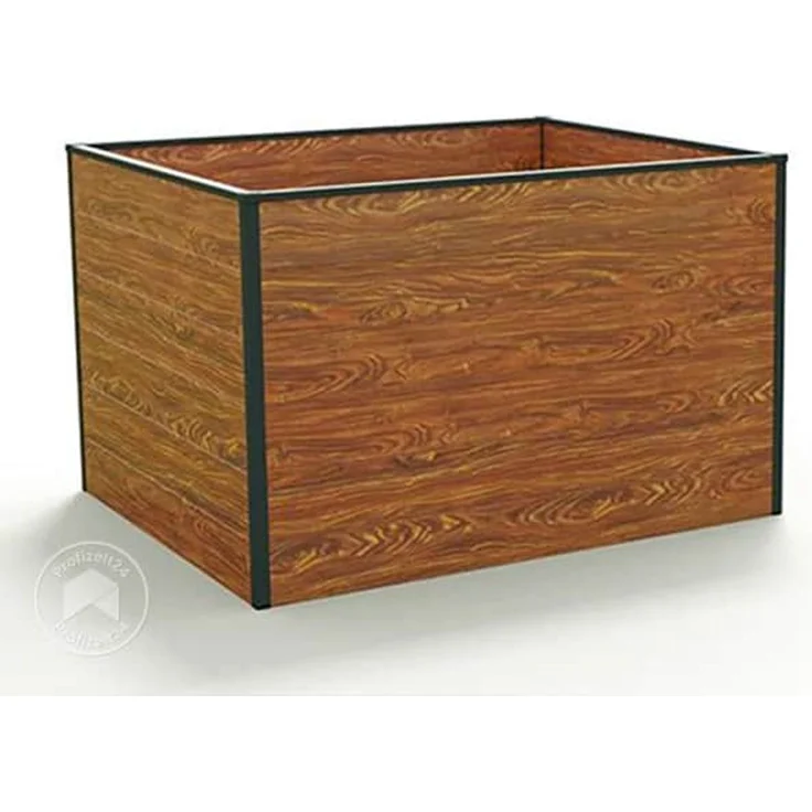 GFP Hochbeet Kräuter-Gemüse-Beet Aluminium CHRISTINA - 119x99x77cm - Holzoptik – Bild 2