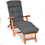 Beautissu 'Flair DC' Auflage, Polyester graphitgrau, 8 x 200 x 50 cm