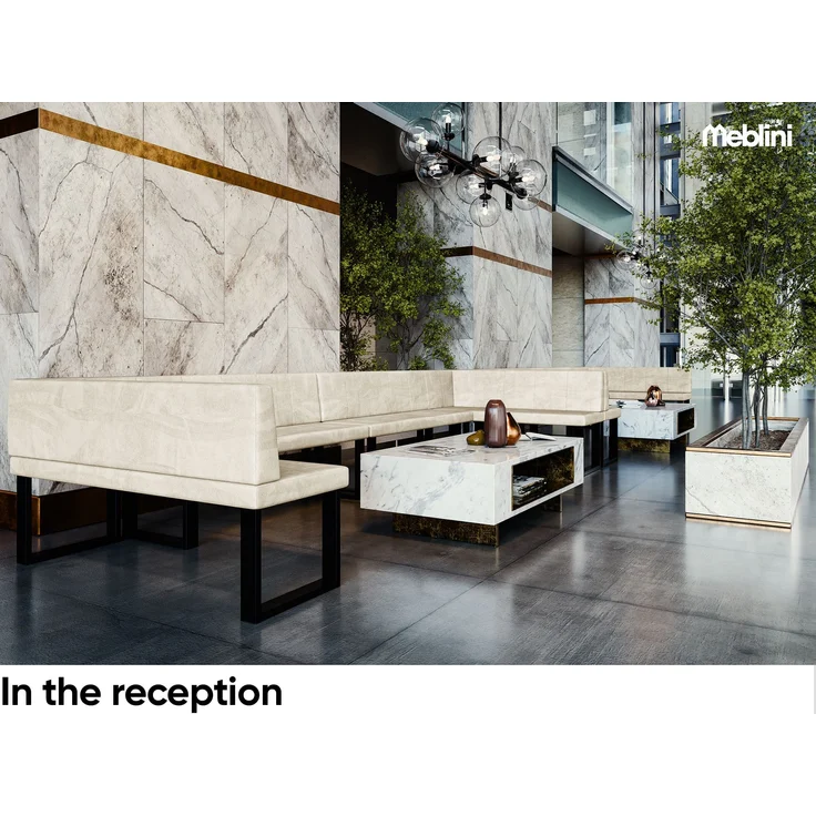 MEBLINI Eckbank für Esszimmer - Küchenbank - Essecke - Sitzecke Küche - PETER - U-Beine 142x196x87cm Rechts - Creme Samt – Bild 3