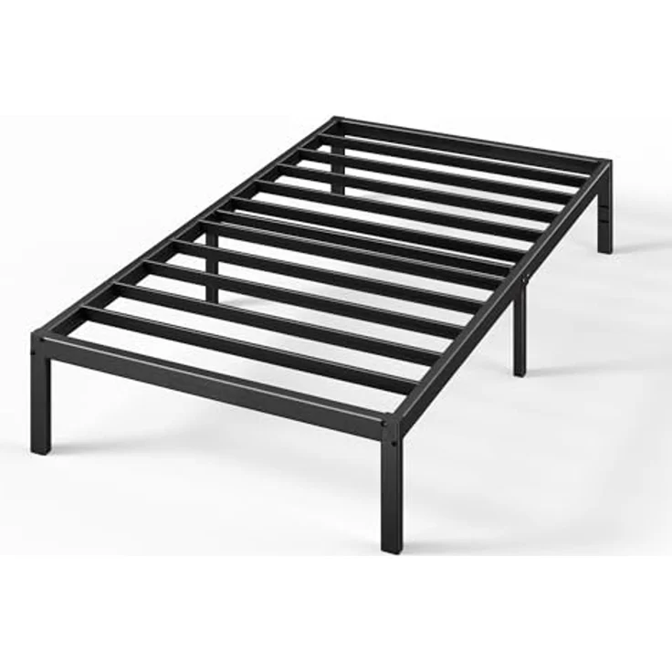 Zinus Elias Bett 80x190 cm – Bettgestell 36 cm mit Stauraum unter dem Bett – Plattformbett aus Metall – Schwarz – Bild 7