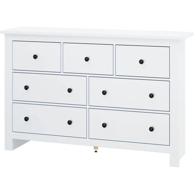 DESVIAE Sideboard mit 7 Schubladen, 152x88,5x40 cm, aus Spanplatte, Weiß – Bild 8