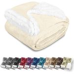 Wohndecke in Lammfell-Optik Kuscheldecke weich & flauschig - Sherpa Fleecedecke, Gräfenstayn, Warme Wolldecke & Sofaüberwurf Tagesdecke für Couch & Sofa