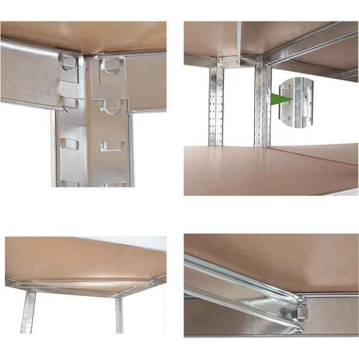 Regalsystem 3-teilig - 1x Eckregal 180x75x75x30x30 cm & 2x Lagerregal 180x90x30 cm 2625 kg – Bild 6