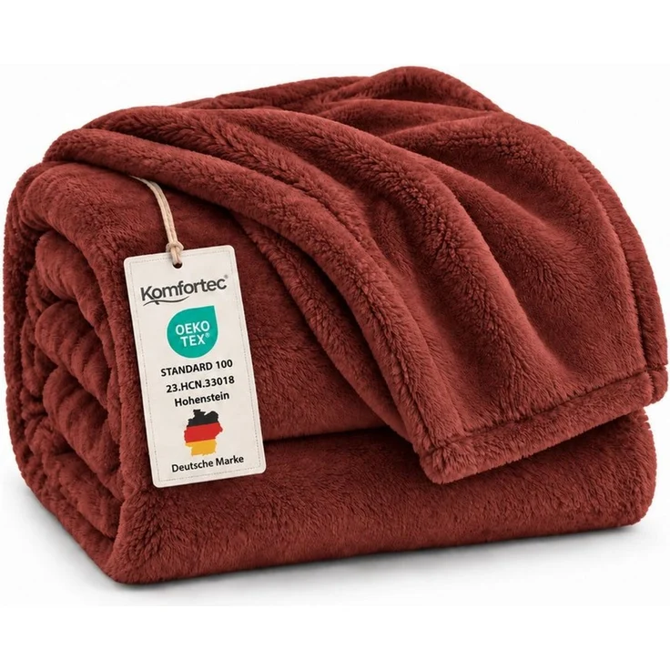 Wohndecke Kuscheldecke 260 g/m², flauschige Wohndecke, Fleecedecke, Oeko-Tex, Komfortec – Bild 1