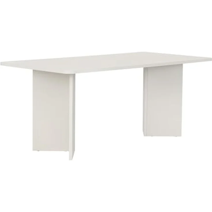 Modern White Dining Table, 180 x 90 x 75 cm | 100% Melamine Coated Particle Board, 25 mm Thick | Stylish & Durable, Perfect for Contemporary Dining Rooms | 70 kg Bearing Capacity – Bild 5