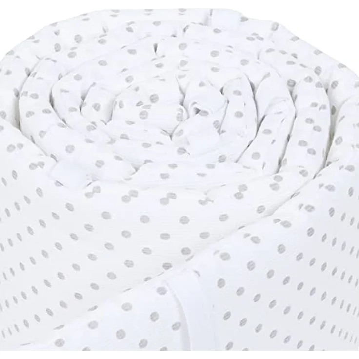 babybay Nestchen Piqué passend für Modell Boxspring XXL, weiß Punkte perlgrau – Bild 2