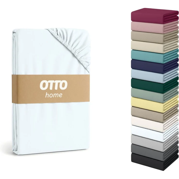 OTTO home Spannbettlaken Cremona, in PREMIUM Qualität aus 96% Baumwolle & 4% Elasthan, Single-Jersey, Gummizug: rundum, (1 Stück), Größe ab 90x200 cm, in 145g/m² sowie 180 g/m² erhältlich – Bild 5