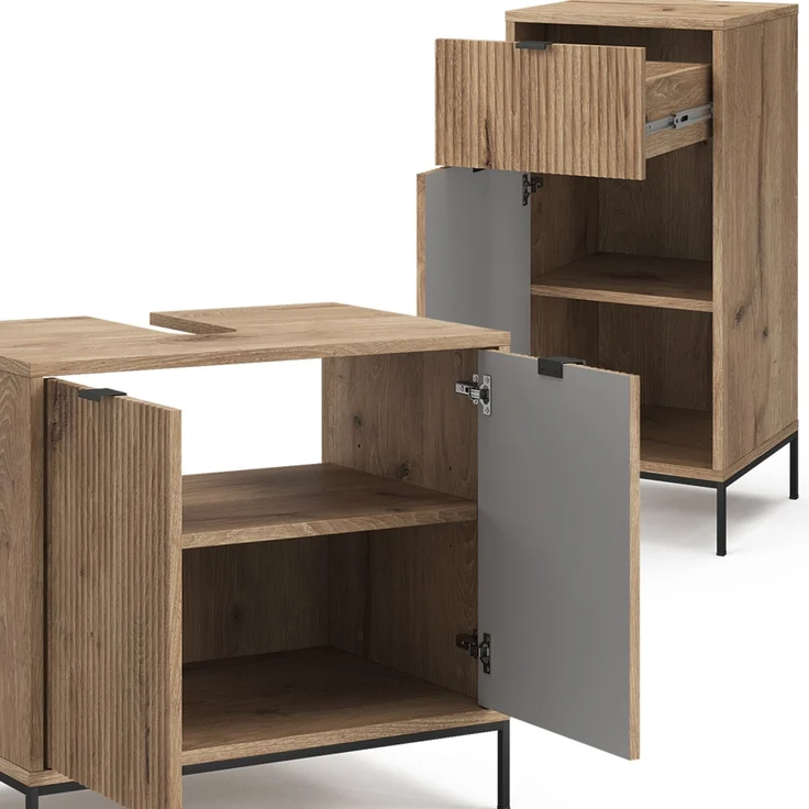 Badmöbel-Set Eliza Viking Oak 3-teilig Vicco – Bild 6