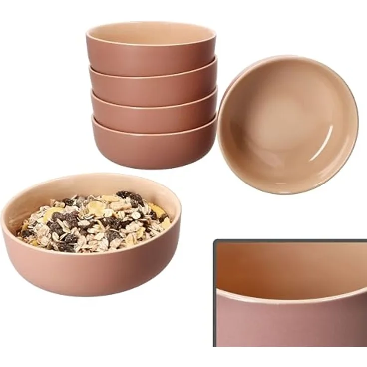 Ritzenhoff & Breker Müslischale Ritzenhoff 6x Jasper Schale Ø14,5cm Puder 360ml Steingut 6 Pers, Steingut