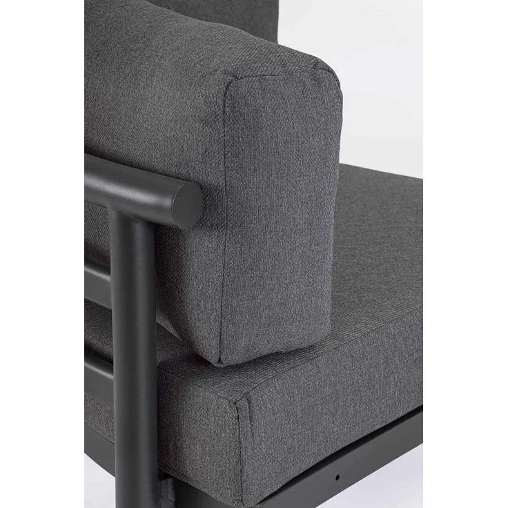 Gartenecksofa Hercules aus Aluminium und Olefin, modern, anthrazit, inkl. Couchtisch-Set – Bild 2