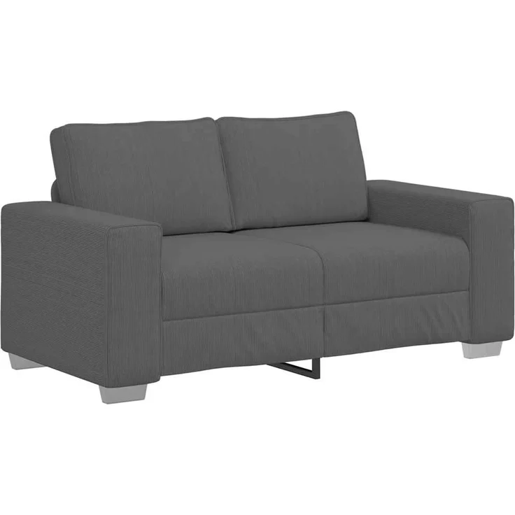 vidaXL Zweisitzer-Sofa Dunkelgrau 160x77x82 cm Cordstoff 4105194 – Bild 1