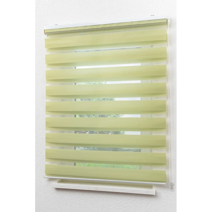 Lysel Outlet Doppelrollo Solid mit Miniblende in Olivgrün, in der Größe (BxH) 120cm x 180cm – Bild 5