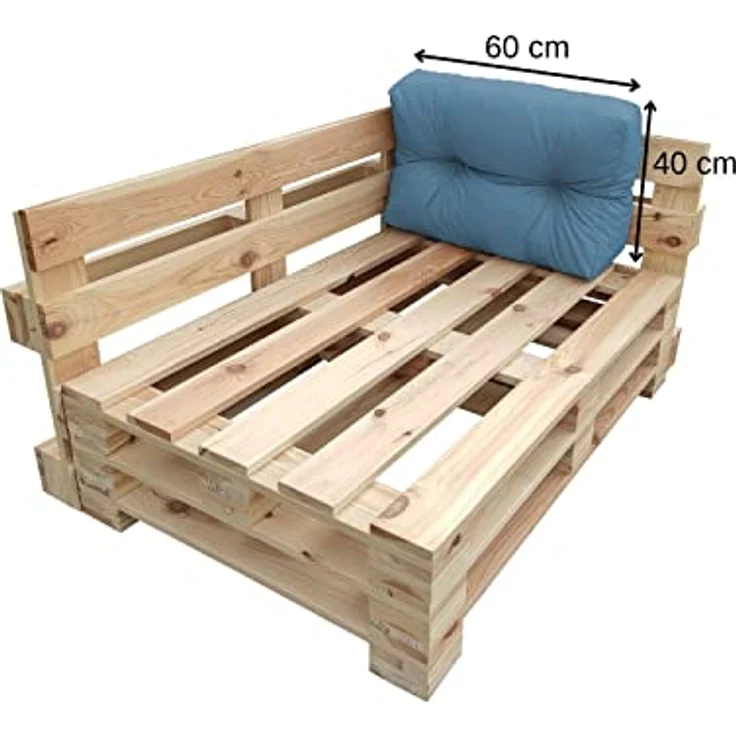 chilly pilley Palettenkissen Wasserdicht Palettenauflage Palettenpolster Palettenmöbel Gartenkissen Wasserfest Wasserabweisend viele Größen und Farben (7er Set Pastellblau) – Bild 3