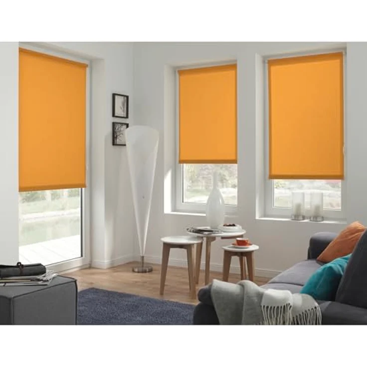 Gardinia Easyfix Rollo Uni, Orange, 150x45 cm – Bild 4