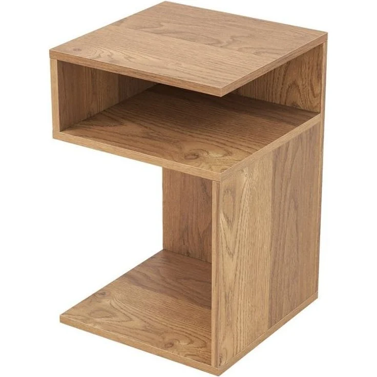 COSTWAY Beistelltisch (1-St), Holz, 3 Ebenen Nachttisch weiß, 33x33x50cm – Bild 4