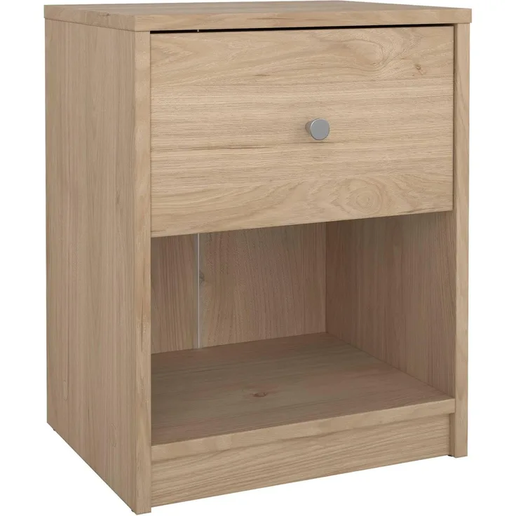 Ebro Nachttisch mit 1 Schublade in der Farbe Eiche 37,9x30,1x48,4cm