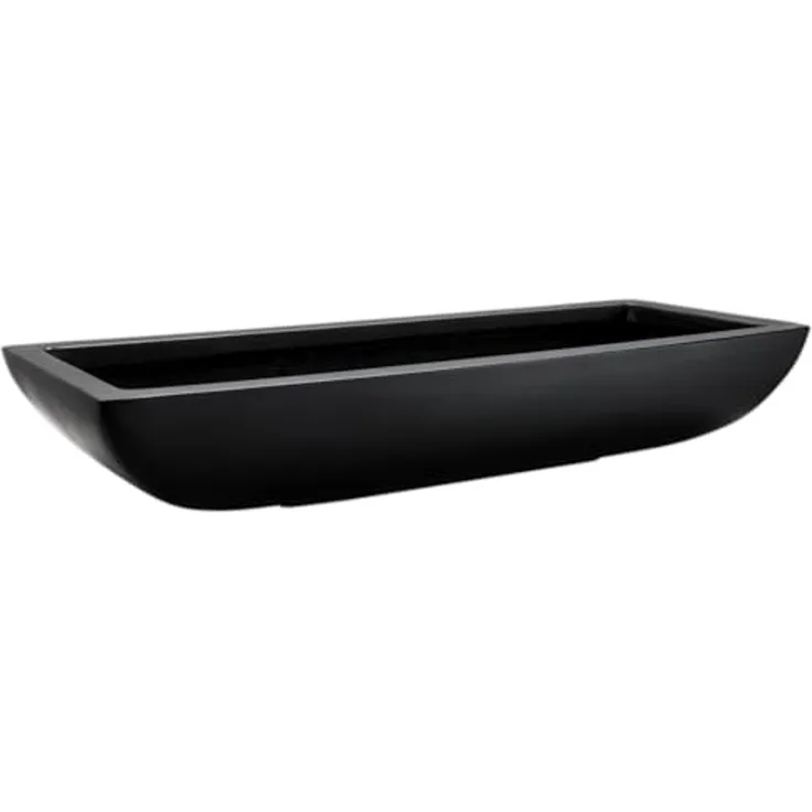 VIVANNO Pflanzschale Fiberglas ZOEY Schale, Anthrazit Matt 49x19x8 cm