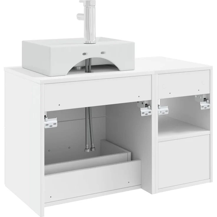 vidaXL Badezimmerschrank-Set 2 stk. Weiß 79,5 x 41 x 79,5 cm 3403888 – Bild 6