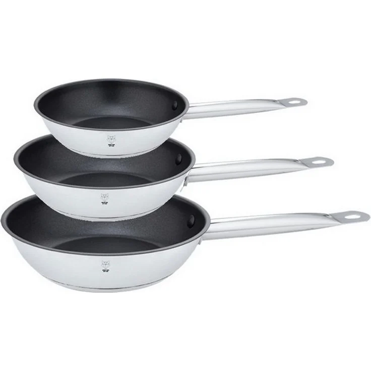 Gustav Voss Pfannen-Set Bratpfannenset Bratpfannen SEVILLA Pfanne, Edelstahl (Induktionsbratpfannen-Set, 3-tlg, Pfannenset 20 + 24 + 28 cm), induktionsfähig – Bild 4
