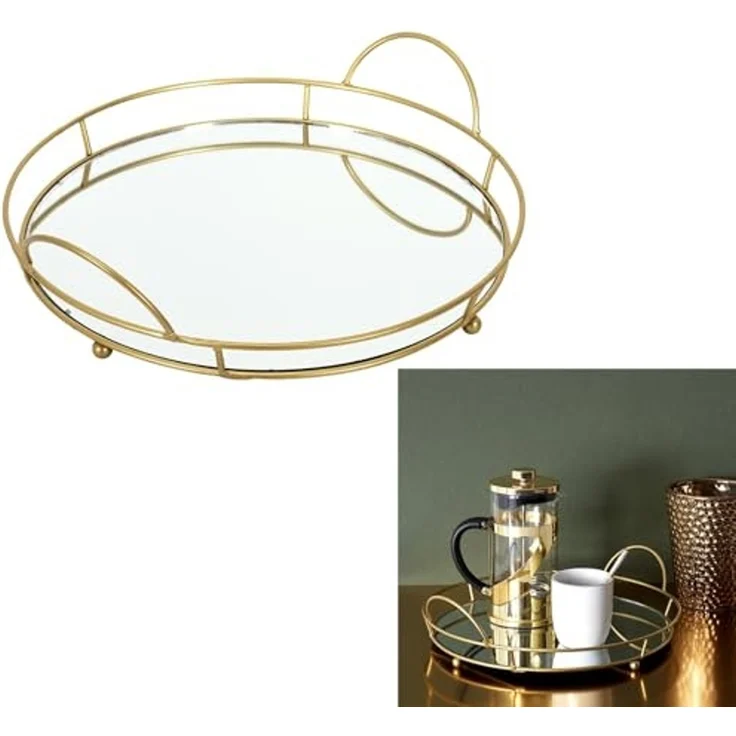 Dekoria Tablett Gold Mirror ⌀28cm – Bild 6