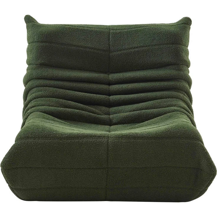Lounge-Sofa 110x85x79 cm, Grün, Teddy-Velours, ergonomisch, hochdichte Polsterung – Bild 6