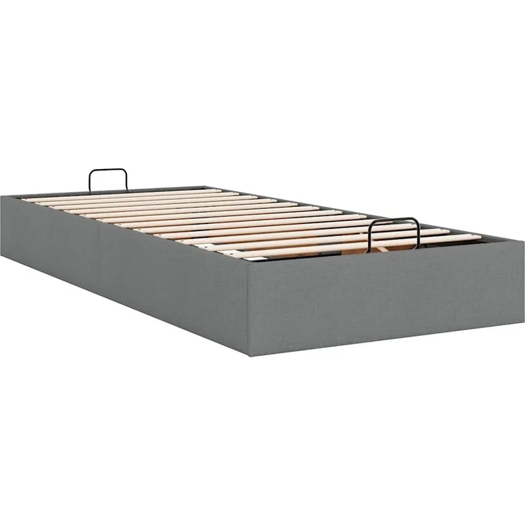 vidaXL Ottoman-Bett ohne Matratze Dunkelgrau 90x190 cm Stoff 3310841 – Bild 4