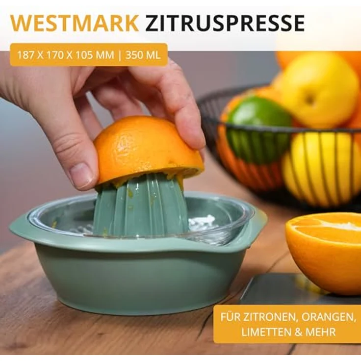 Westmark Zitrus- und Orangenpresse Limetta 0,5 L mint-grün – Bild 3