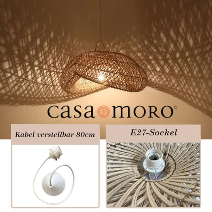 Rattan Lampe Luna M – Bild 4