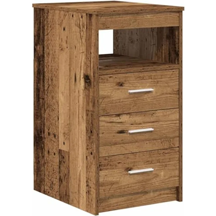 vidaXL Schreibtisch mit Unterschrank Altholz Holzwerkstoff 3328551 – Bild 7